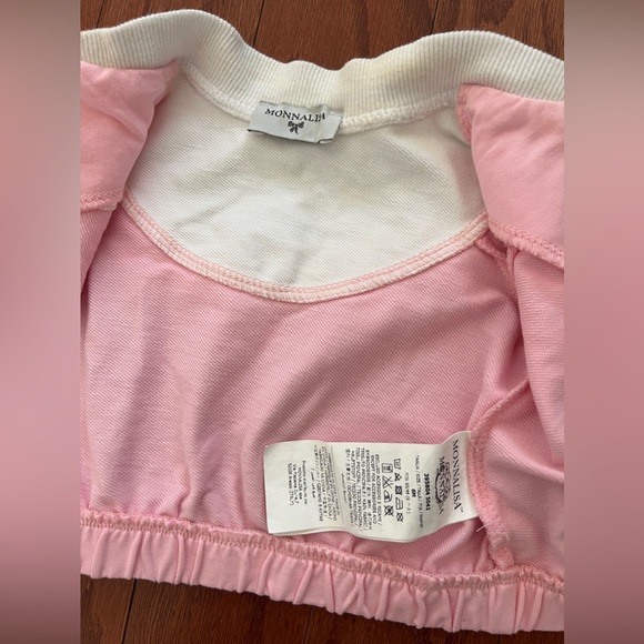 MONNALISA Baby Pink Cardigan+Dress - Picture 10 of 14